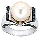 Pearl and Black Diamond Opulence Ring